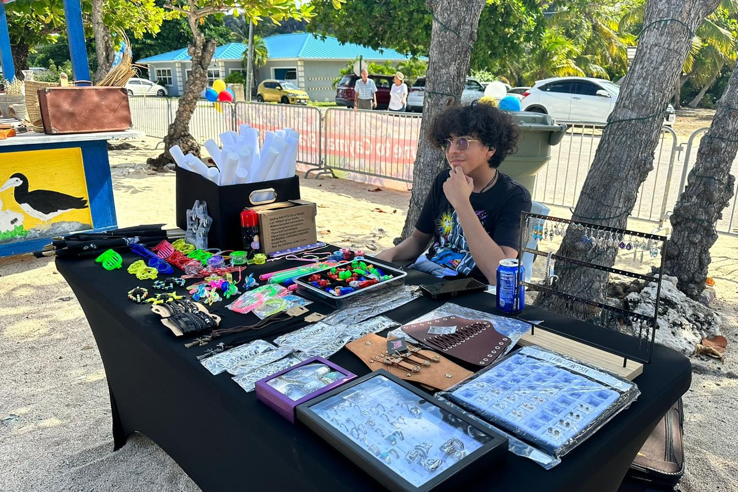 Booth showcasing Caymanian arts and crafts