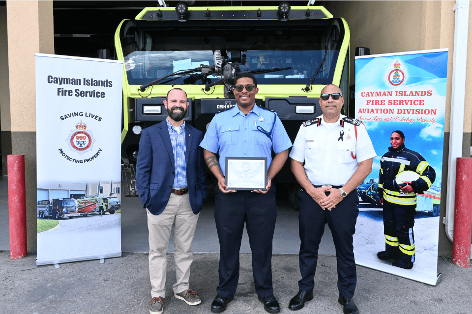 Firefighter Ajani Anderson has been recognised by the Ministry of District Administration and Home Affairs as the July 2025 Chief Officer’s Choice awardee under the Deputy Governor’s Award Programme.